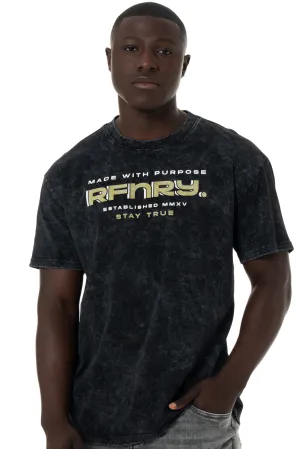 Statement Acid Wash T-Shirt _ 147309 _ Black