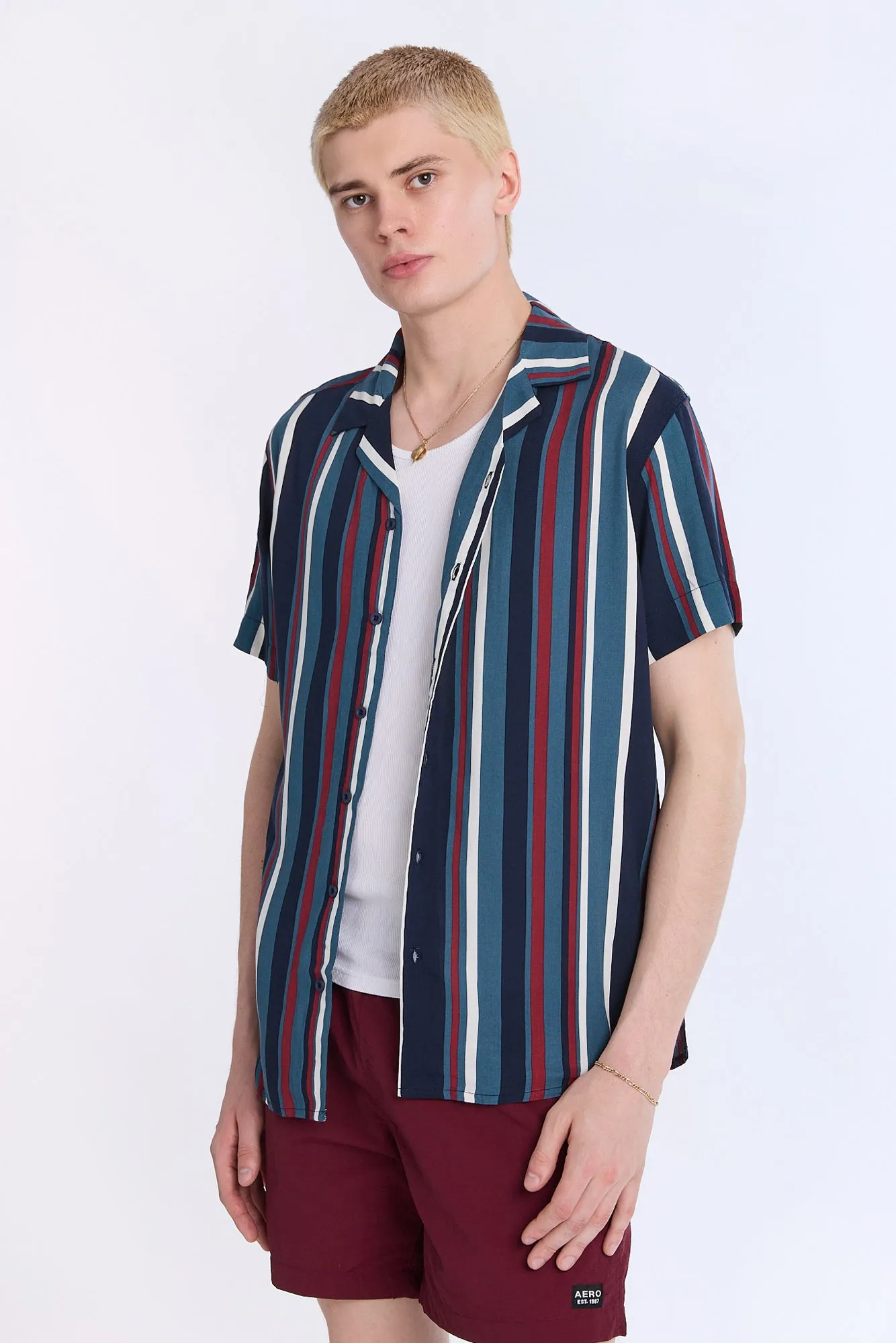 Striped Short Sleeve Resort Shirt