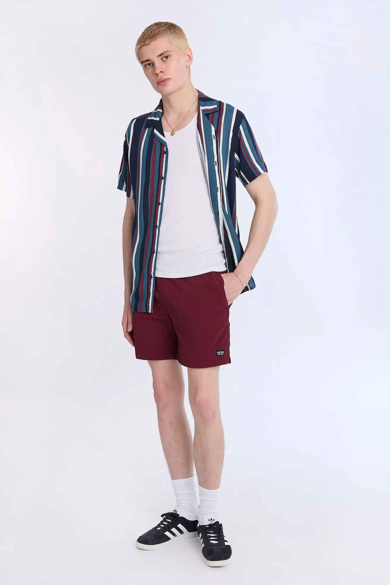 Striped Short Sleeve Resort Shirt