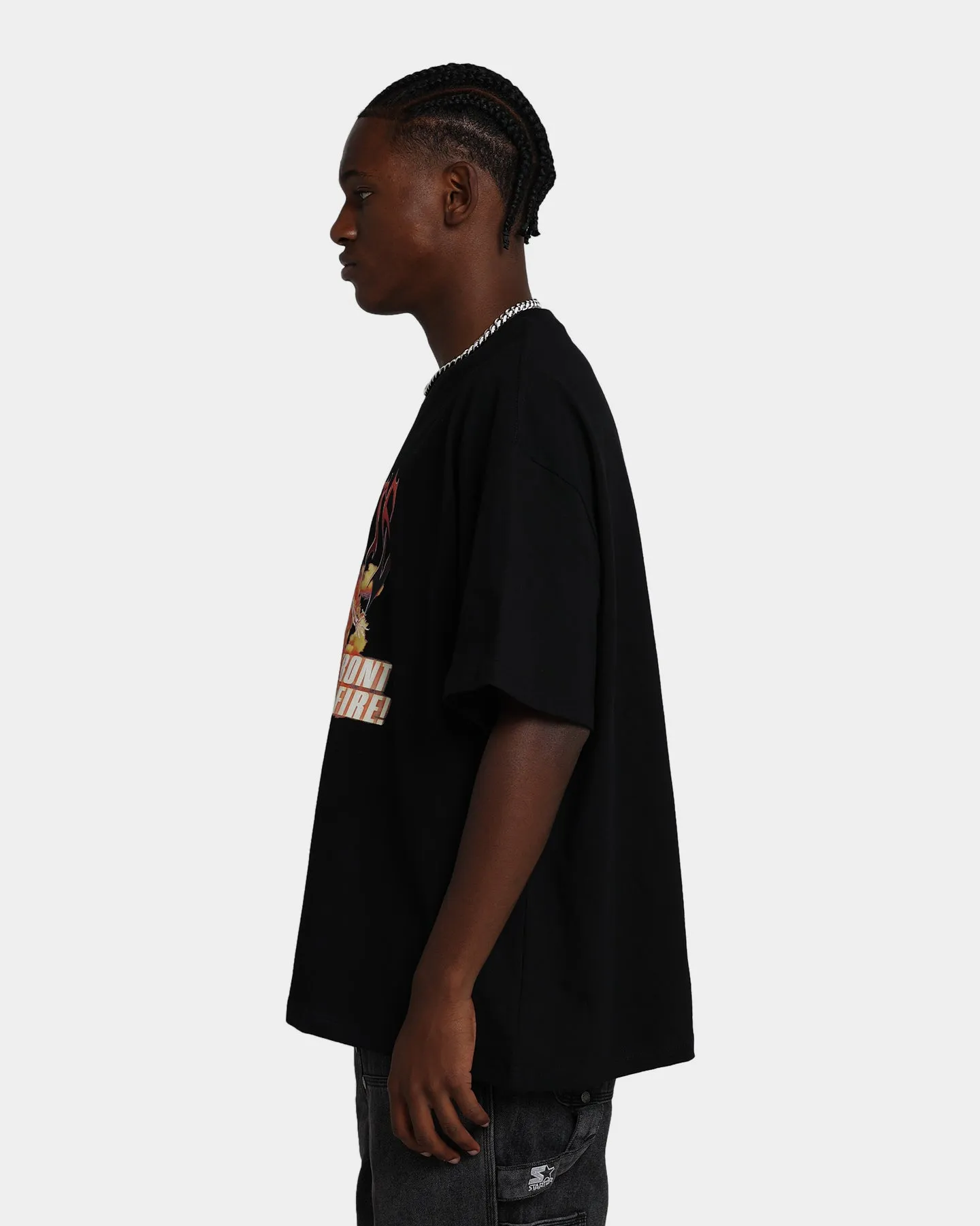 Students Golf Front 9 Fire T-Shirt Black