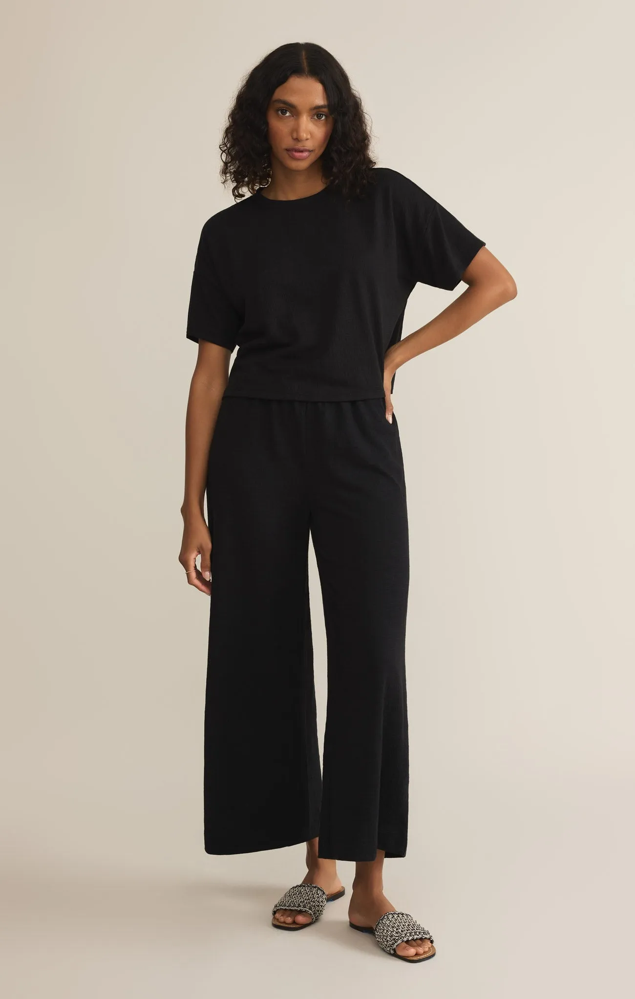 Sway Textured Slub Cropped Tee
