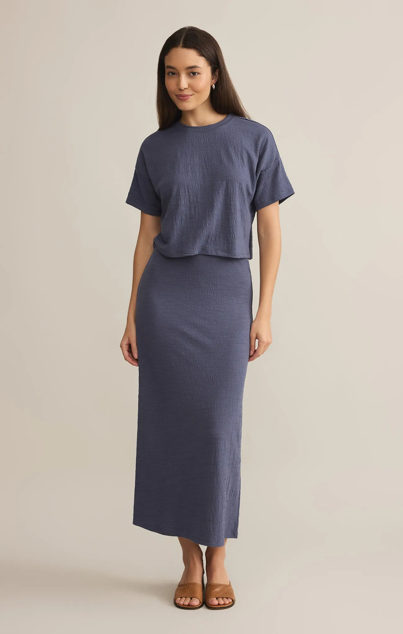 Sway Textured Slub Cropped Tee
