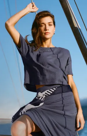 Sway Textured Slub Cropped Tee