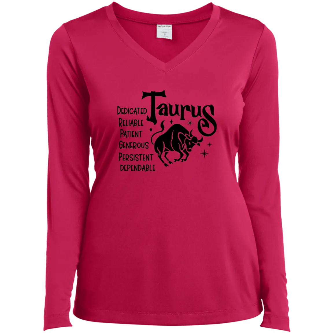 Taurus Ladies’ Long Sleeve Performance V-Neck Tee