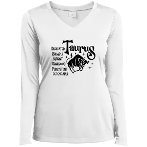 Taurus Ladies’ Long Sleeve Performance V-Neck Tee