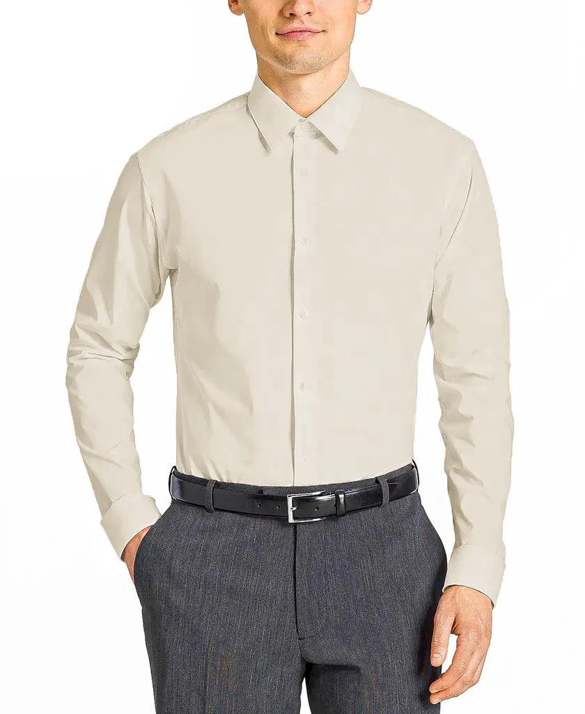 Tazzio Office Dress Shirts, Vanilla Cream
