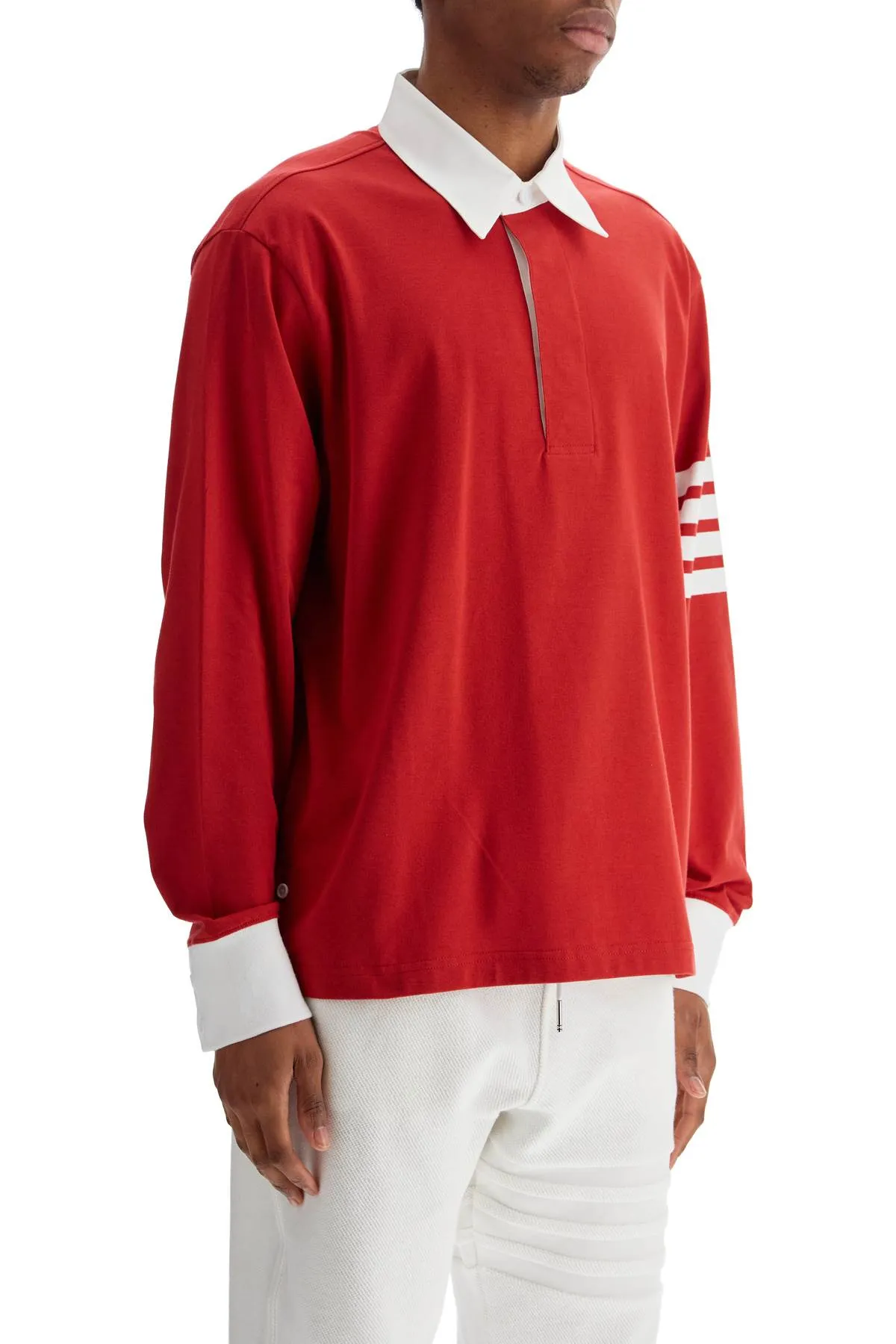 Three-Stripe Cotton Polo