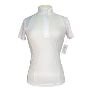 TKEQ The 'Sloan' Short Sleeve Competition Top in White - Women's Large