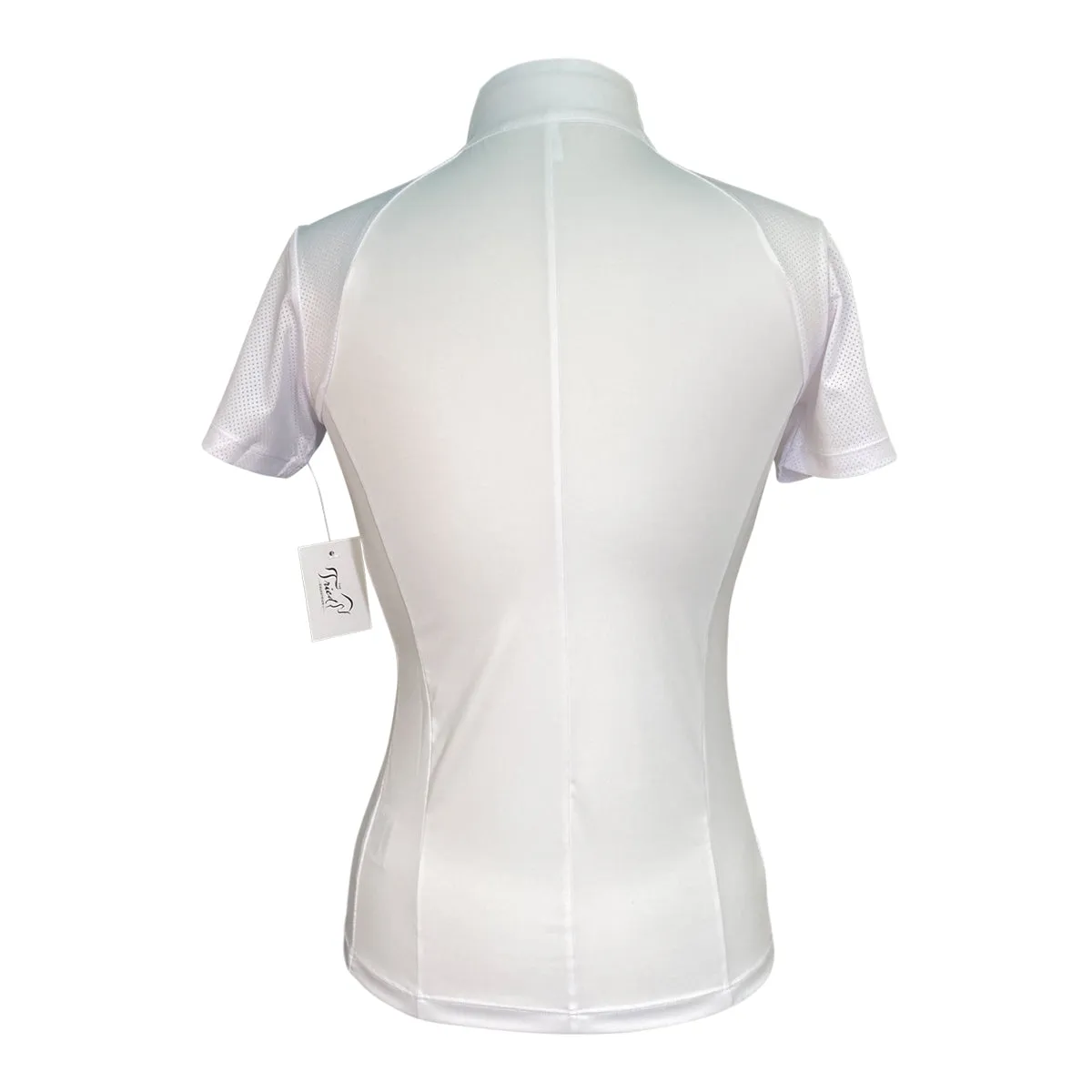 TKEQ The 'Sloan' Short Sleeve Competition Top in White - Women's Large
