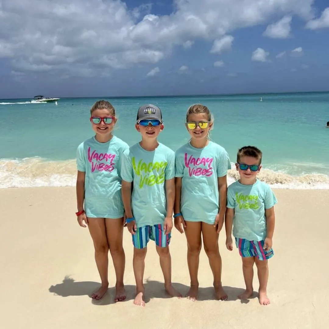 VACAY VIBES (NEON) - Short Sleeve Child Shirt