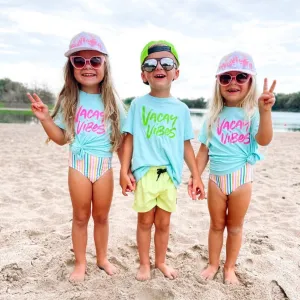 VACAY VIBES (NEON) - Short Sleeve Child Shirt