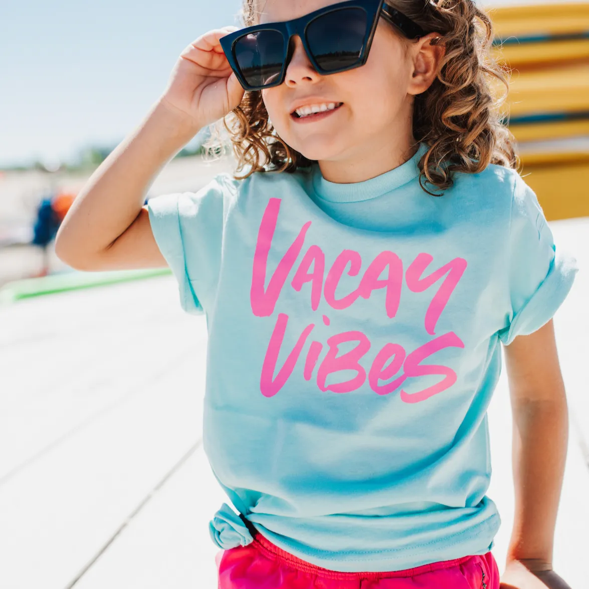 VACAY VIBES (NEON) - Short Sleeve Child Shirt