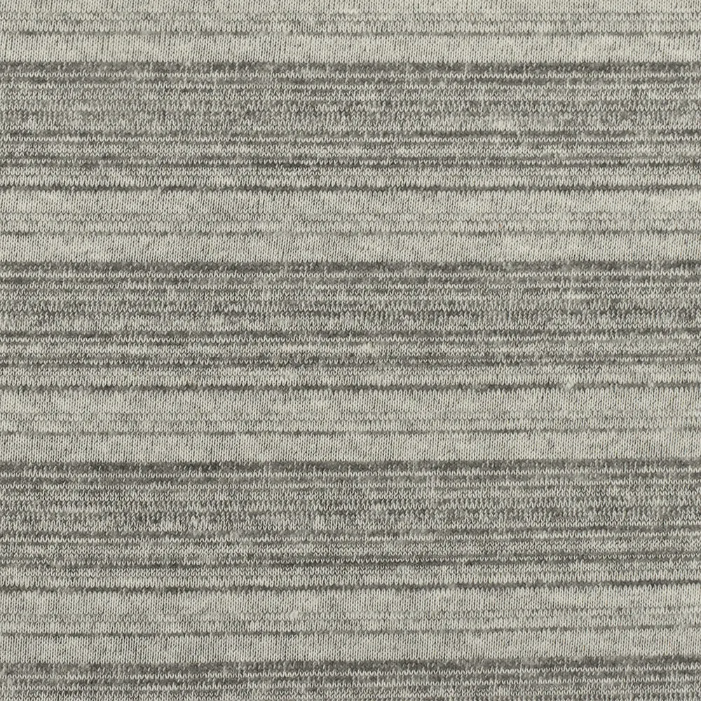 Vintage White-Gray Texture Stripe Stretch Jersey Knit Fabric