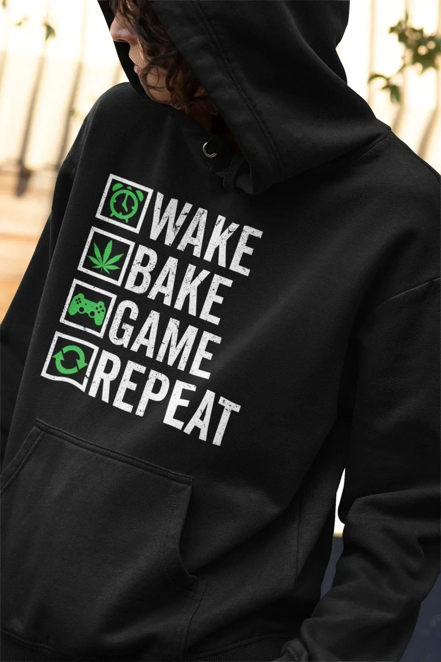 Wake Bake Game, Gamer Stoner Shirt