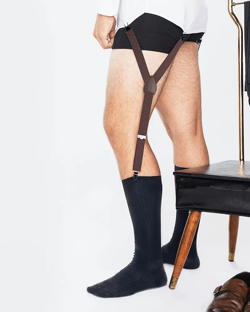 Washington Maroon Shirttail Garters