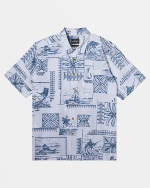 Waterman Bill Fish Short Sleeve Shirt - White Bill Fish