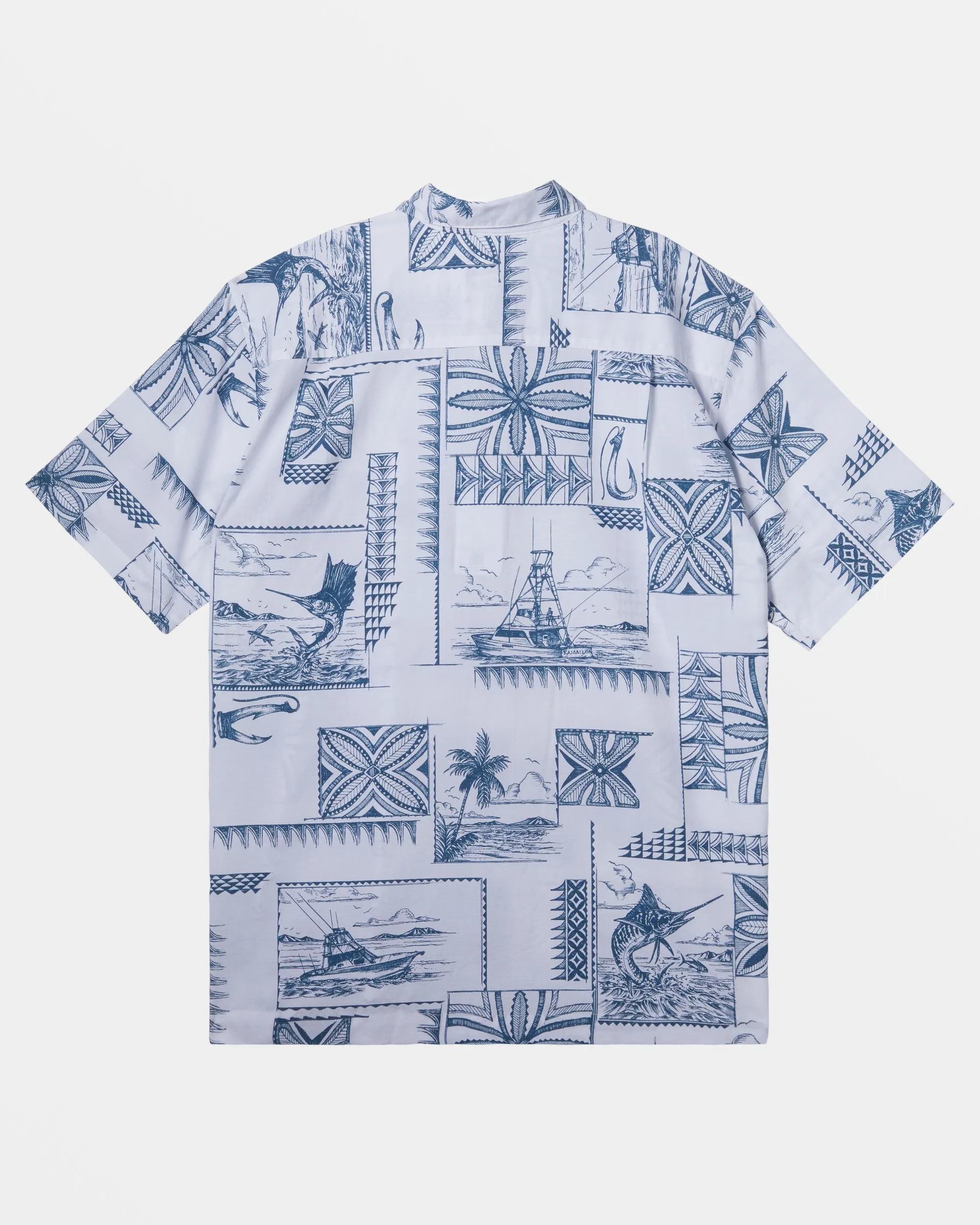 Waterman Bill Fish Short Sleeve Shirt - White Bill Fish