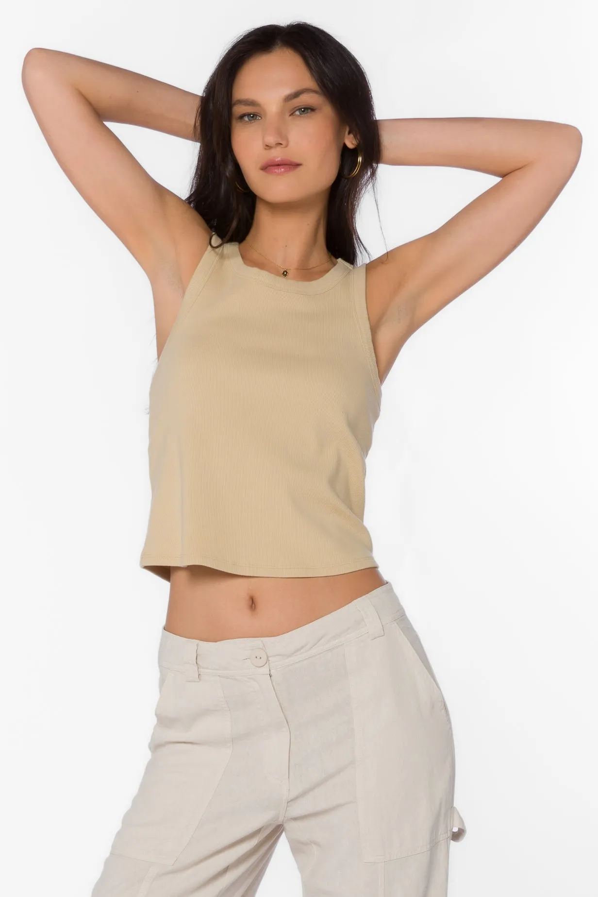 Weston Pale Khaki Top