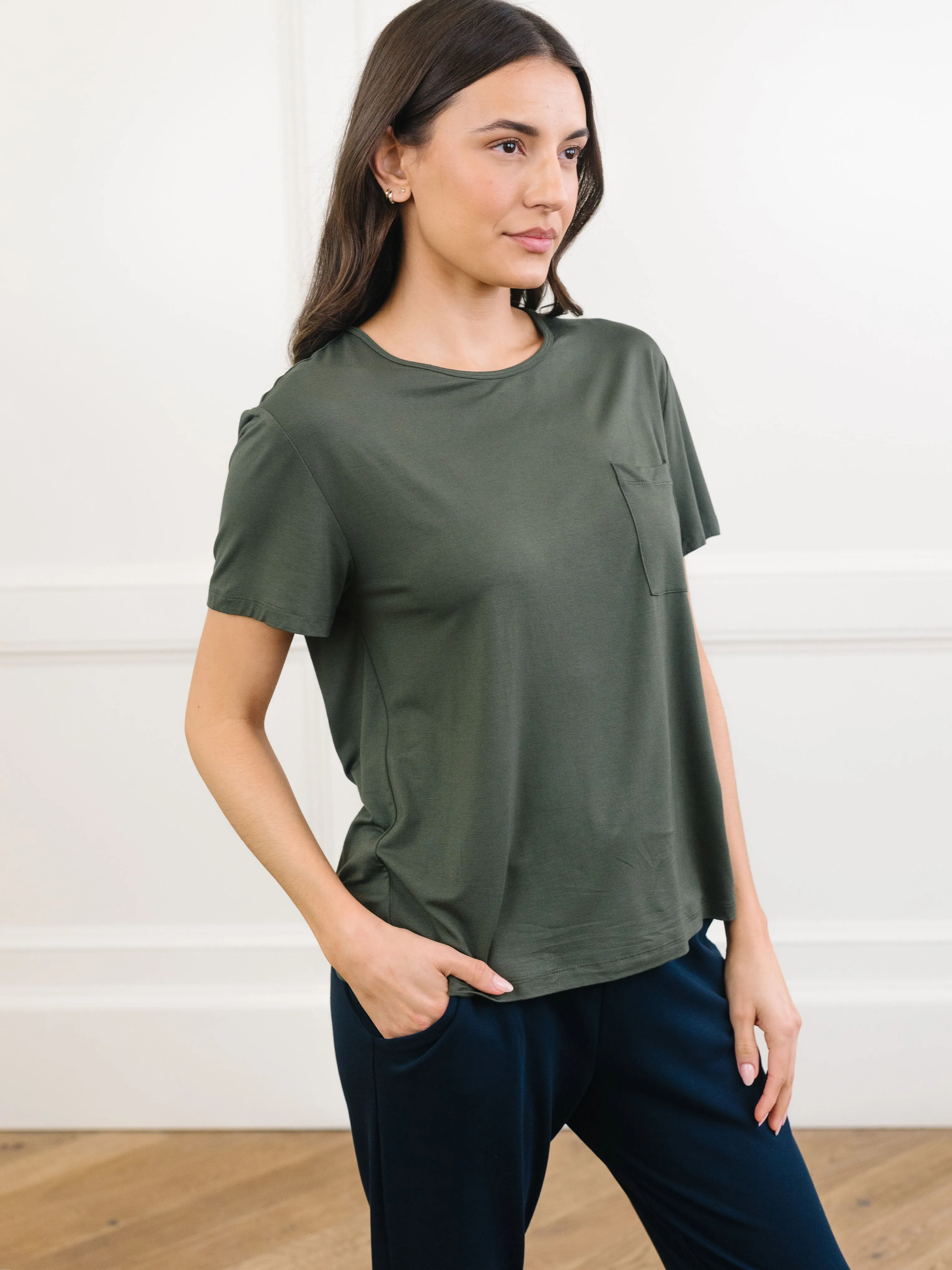 Women's Bamboo Stretch-Knit Lounge Tee